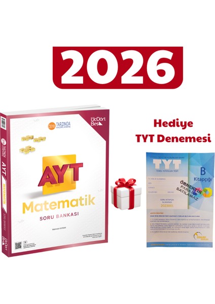 2026 345 Ayt Matematik Soru Bankası + Deneme Hediyeli