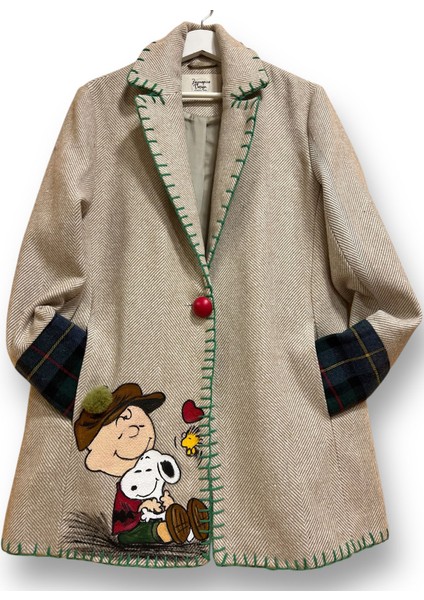 Blazer Tasarım Kaşe Snoopy Ceket modelleri