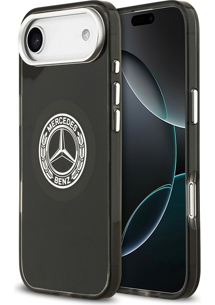 iPhone 17 Air Kılıf Mercedes Benz Lisanslı M-Safeli Çift Katmanlı Pc Nostaljik Yıldız Kapak Siyah