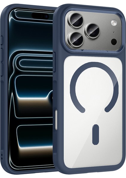 Apple iPhone 17 Pro Max Kılıf M-Safe Şarj Özellikli Metal Kamera Çerçeveli Tiko Kapak - Gri fiyatları