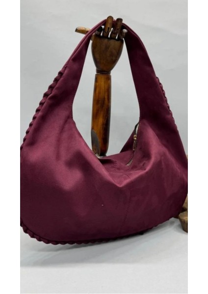 Süet Bordo Renk Günlük Kullanım Için Uygun Battal Boy