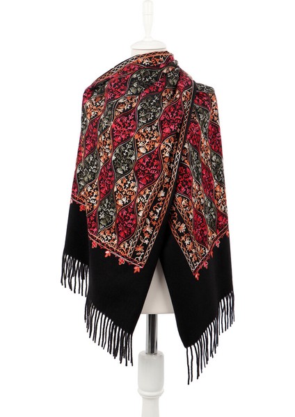 Siyah Nakışlı Kışlık Şal fiyatları