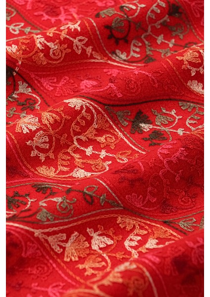 Kırmızı Nakışlı Kışlık Şal fırsatları