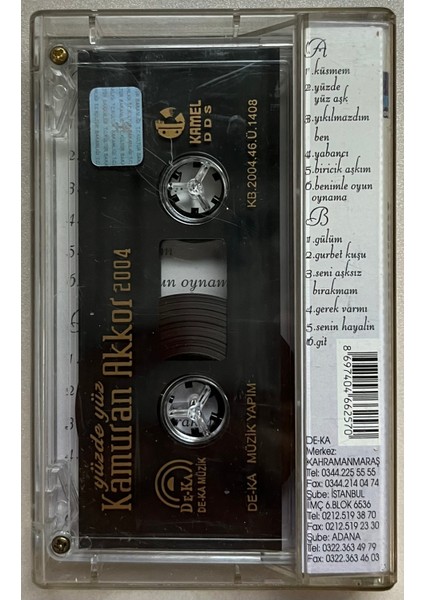 Kamuran Akkor Yüzde Yüz Kaset (Orijnal Dönem Baskı Kaset) fiyatları