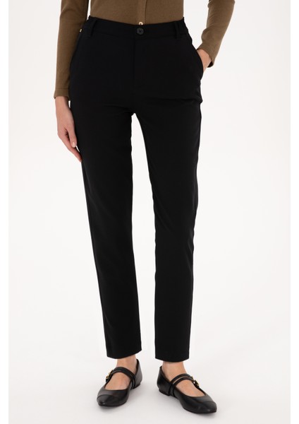 Kadın Siyah Pantolon (Kanvas-Chino) 50309259-VR046 fiyatları