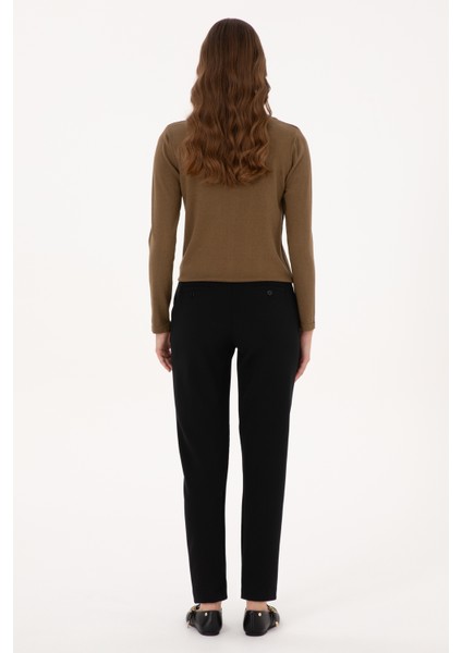 Kadın Siyah Pantolon (Kanvas-Chino) 50309259-VR046 fırsatları