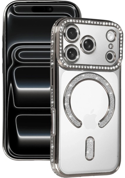 Nrzsnt Newface Apple Iphone 17 Pro Joke Simli Magneticsafe Kılıf - Gümüş