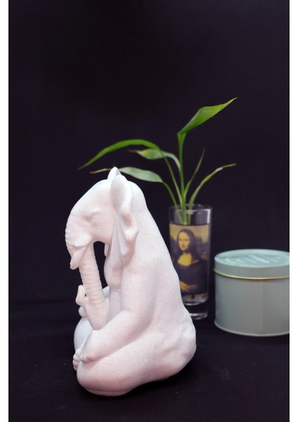 🕉️ Meditatif Yogi Fil Figürü | Mermer Görünümlü 3D Baskı Dekoratif Obje fırsatları