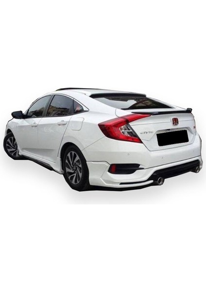Honda Civic Fc5 Sedan (2015-2021) Uyumlu Turbo Arka Tampon Eki (Plastik)