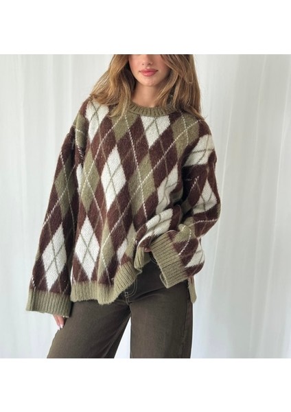 Baklava Desen Sakallı Triko Kazak fiyatları