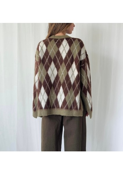 Baklava Desen Sakallı Triko Kazak fırsatları