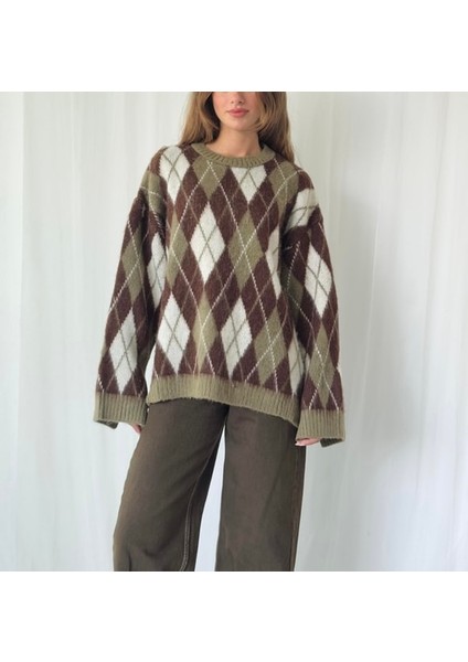 Baklava Desen Sakallı Triko Kazak indirimleri