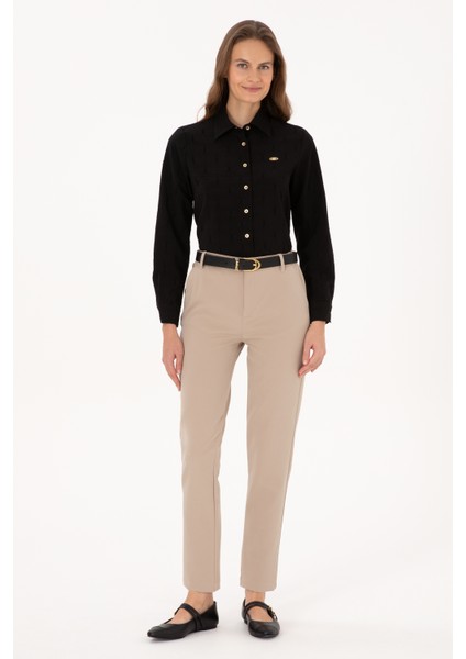 Kadın Koyu Bej Pantolon (Kanvas-Chino) 50309259-VR088 modelleri