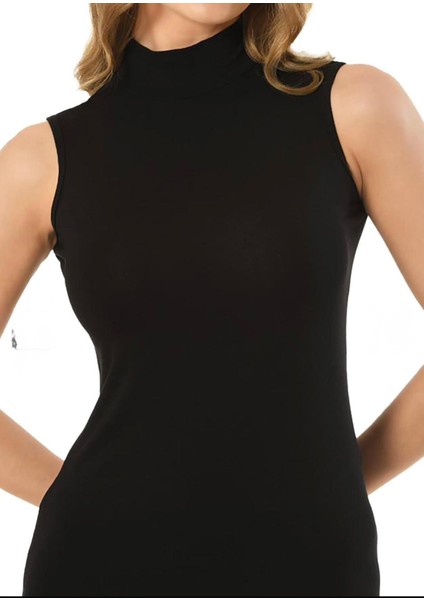 Jiber Kadın Modal Balıkçı Yaka Sıfır Kol Body 569