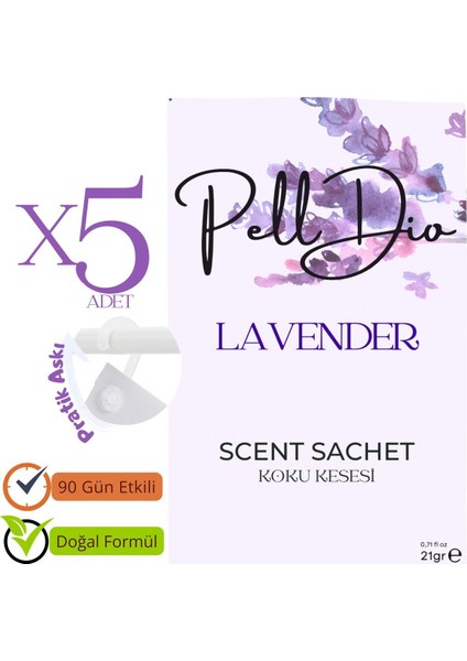5'li Lavanta Dolap Ayakkabılık ve Çekmece Parfümlü Kese Kokusu Oda Koku Kesesi fiyatları