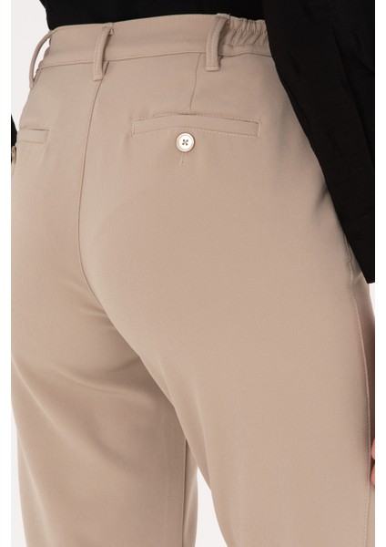 Kadın Koyu Bej Pantolon (Kanvas-Chino) 50309259-VR088