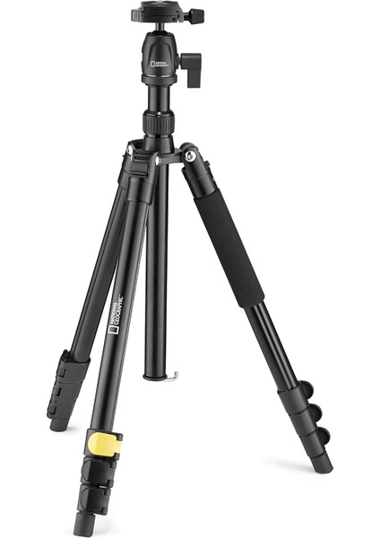 Geographıc Seyahat Fotoğraf Seti, Monopodlu, Alüminyum, 4 Parçalı Ayaklar, Kaldıraçlı Kilitler, 6 Kg&apos;a Kadar Taşıma Kapasitesi, Taşıma Çantası, Top Başlı, Hızlı Sıkıştırma NGTR001L
