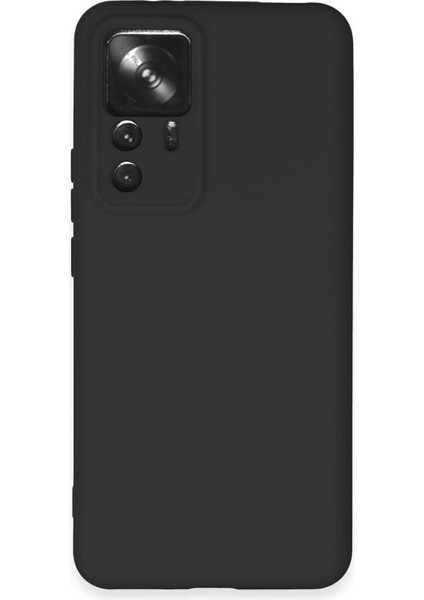 Kzy Iletişim Mi 12T Pro ile Uyumlu Kapak Içi Kadife Kamera Korumalı Lansman Silikon Kılıf - Siyah