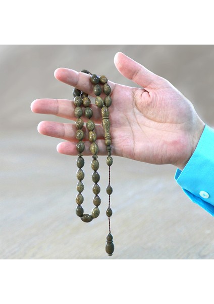 Sistemli Arpa Kesim Açık Kahverengi Pelesenk Tesbih modelleri