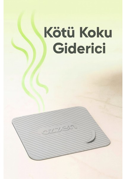 Gri Kötü Koku Böcek Önleyici Silikon Mat Banyo Mutfak Lavabo Balkon Gider Tıpası Kapağı