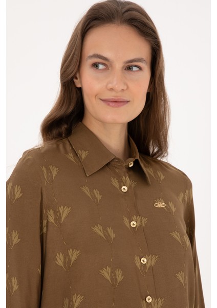 Kadın Haki Gömlek Desenli 50308637-VR027 fiyatları