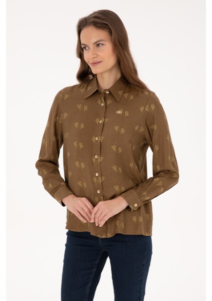 Kadın Haki Gömlek Desenli 50308637-VR027 modelleri