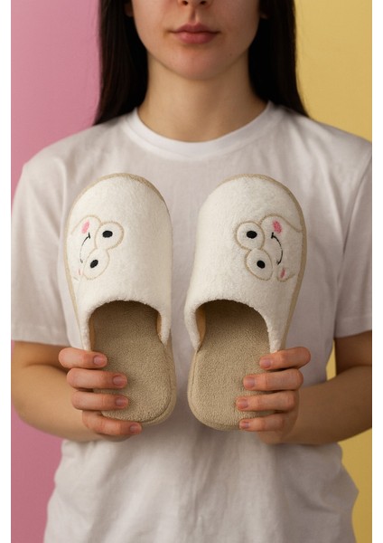 Frog Kurbağalı Kapalı Kadın Ev Terliği Günlük Rahat Kışlık Terlik