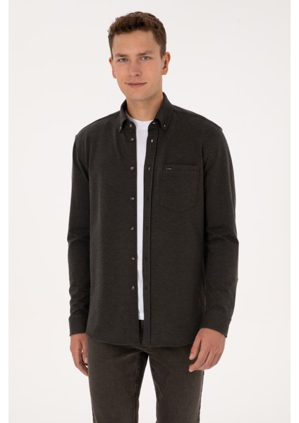 Erkek Haki Gömlek Örme 50308469-VR027