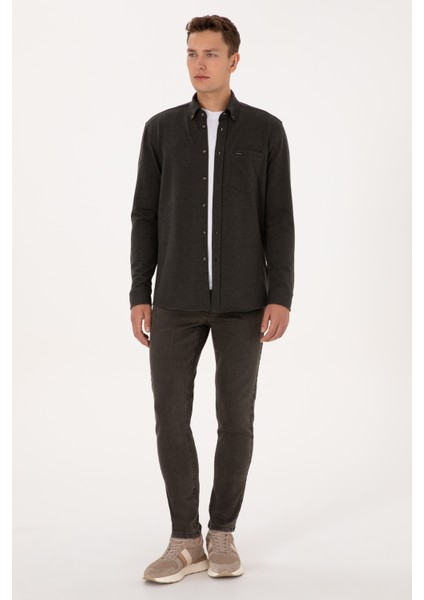 Erkek Haki Gömlek Örme 50308469-VR027 fırsatları