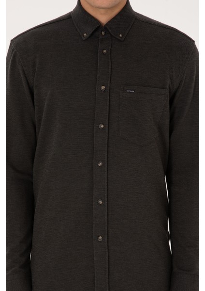 Erkek Haki Gömlek Örme 50308469-VR027