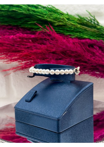 925 Ayar Gümüş Incili Spor Lüks Kadın Bileklik