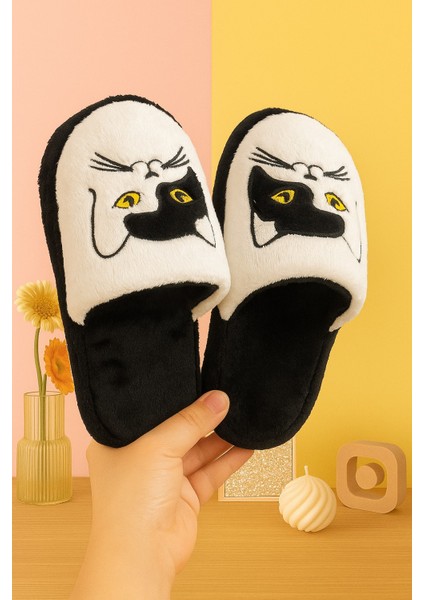 Neko Kedili Kadın Ev Terliği Günlük Rahat Kışlık Terlik