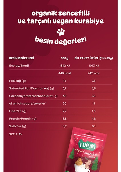 Organik Vegan Zencefilli ve Tarçınlı Kurabiye 55 gr modelleri