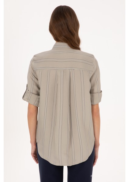 Kadın Açık Haki Gömlek Desenli 50308645-VR183 indirimleri