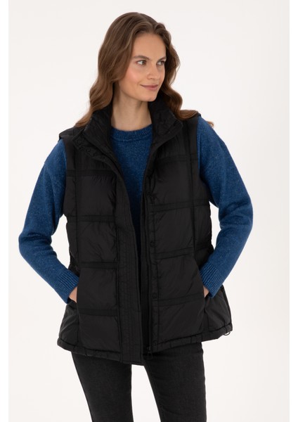 Kadın Siyah Yelek (Dokuma) 50308632-VR046