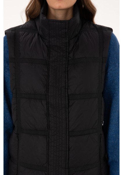 Kadın Siyah Yelek (Dokuma) 50308632-VR046