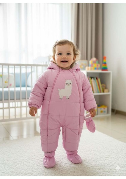 Bebek Içi Kürklü Çıkabilen Patik ve Eldivenli Astronot Tulum