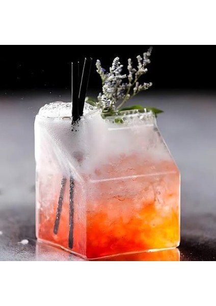 Süt Kutusu Tasarım Cam - Kahve, Süt, Kokteyl Için Şık Sunum fiyatları