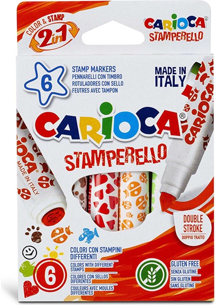 Stamperello Yıkanabilir Keçeli Boya Kalemi 6'lı modelleri