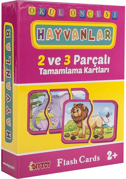Dıy Toy Okul Öncesi Hayvanlar 2 ve 3 Parçalı Tamamlama Kartları fiyatları