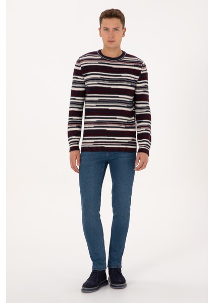 Erkek Mürdüm Kazak /triko 50308332-VR074 fırsatları