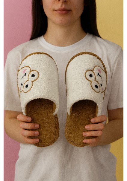 Frog Kurbağalı Kapalı Kadın Ev Terliği Günlük Rahat Kışlık Terlik