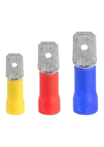 Faston Erkek Terminal Ebat 0,4x4,75 Kablo Kesiti 0,5-1,5mm 200 Adet Paket