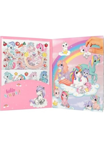 12703 Ylvi Create Your World – Çıkartma Defteri, 20 Renkli Arka Plan Sayfası, 6 Çıkartma Sayfası Dahil modelleri