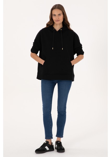 Kadın Siyah Sweatshirt 50314938-VR046 fırsatları