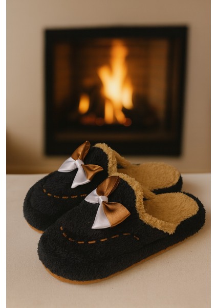 Golden Fiyonklu Kapalı Kadın Ev Terliği Günlük Rahat Kışlık Terlik fiyatları