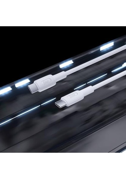 Juo 60W USB Type-C To Type-C Silikon Hızlı Şarj ve Data Kablosu Beyaz 1 Metre fiyatları