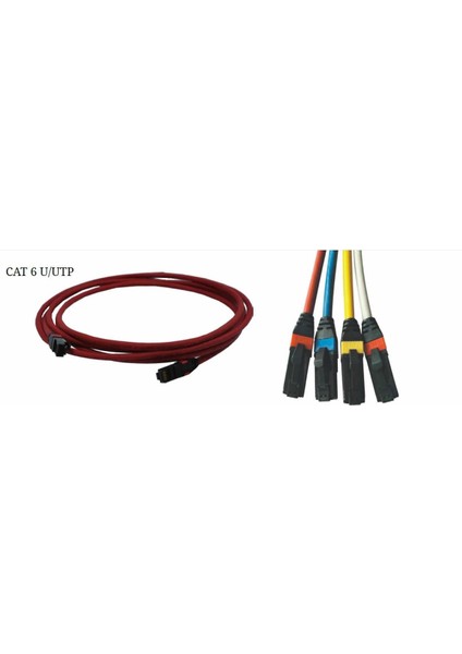 EPC-250C6ULHR-01 1mt Utp Cat6 Patch Cord Lsoh Kırmızı 24 Awg