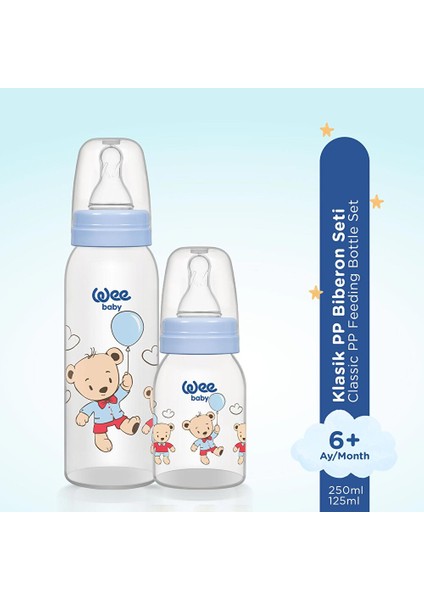 281 Wee Baby 125+250 2'li Pp Biberon Mavi modelleri