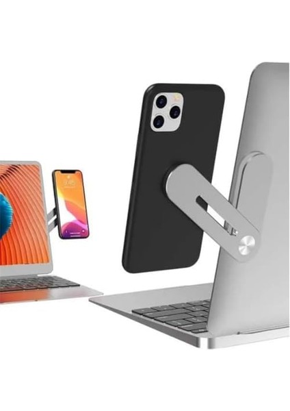 Ability Metal Ayarlanabilir Laptop ve Monitör Yanı Manyetik Telefon Tutucu 3m Yapışkanlı ve Telefon Için Mıknatıs Lyt-01 fiyatları